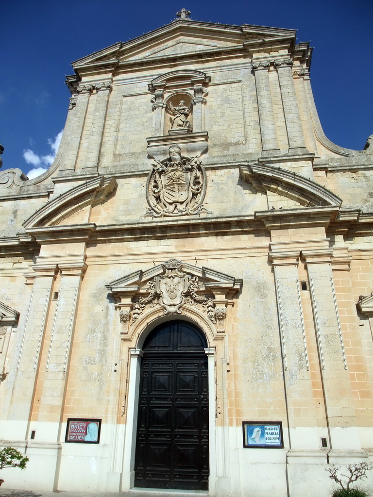 Front of the Our Lady of the Grotto Priory at the Misrah San Duminku square at Rabat