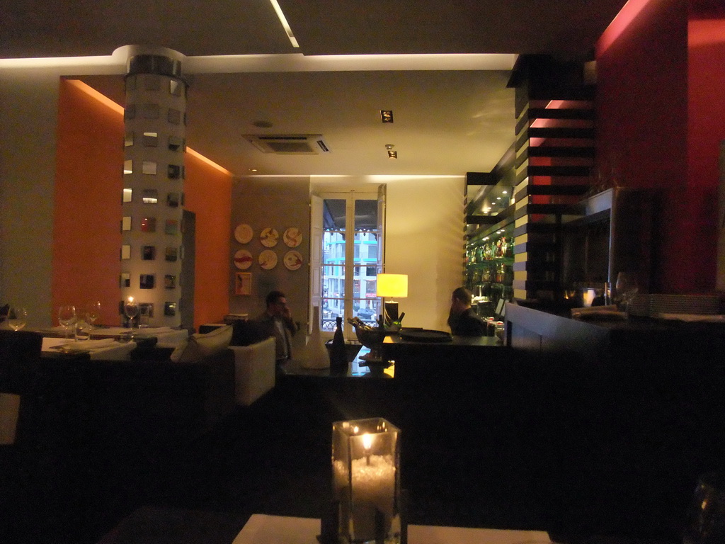 Inside Zest Asian Fusion Restaurant at Spinola Bay at St. Julian`s