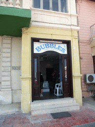 Front of the `Bubbles - Dr Fish Foot Spa` at the Triq It-Torri street at Sliema