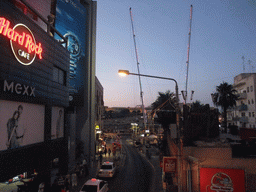 The northeast side of the Triq Santu Wistin street at Paceville, at sunset