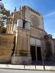 Northeast side of the Church of our Lady of Sorrows at the Plaça del Rector Rubí square