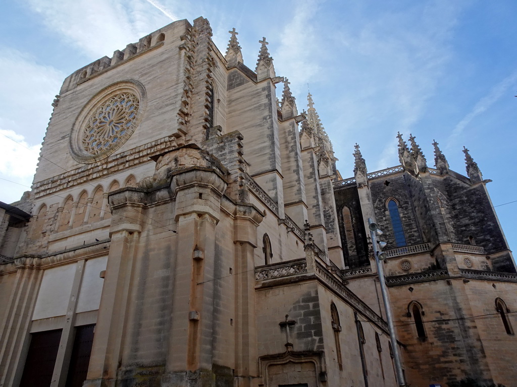 North side of the Church of our Lady of Sorrows at the Plaça del Rector Rubí square