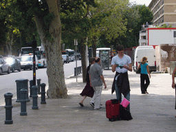 Tim in the Avenue des Belges in Aix-en-Provence, on the way from Marseille to Avignon