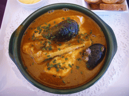 Bouillabaisse in a restaurant at the Old Port
