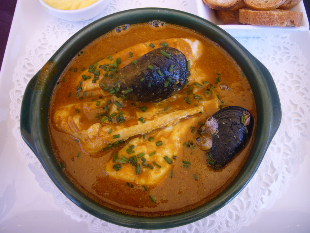 Bouillabaisse in a restaurant at the Old Port