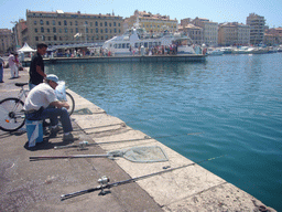 Fishermen and boats at the Old Port