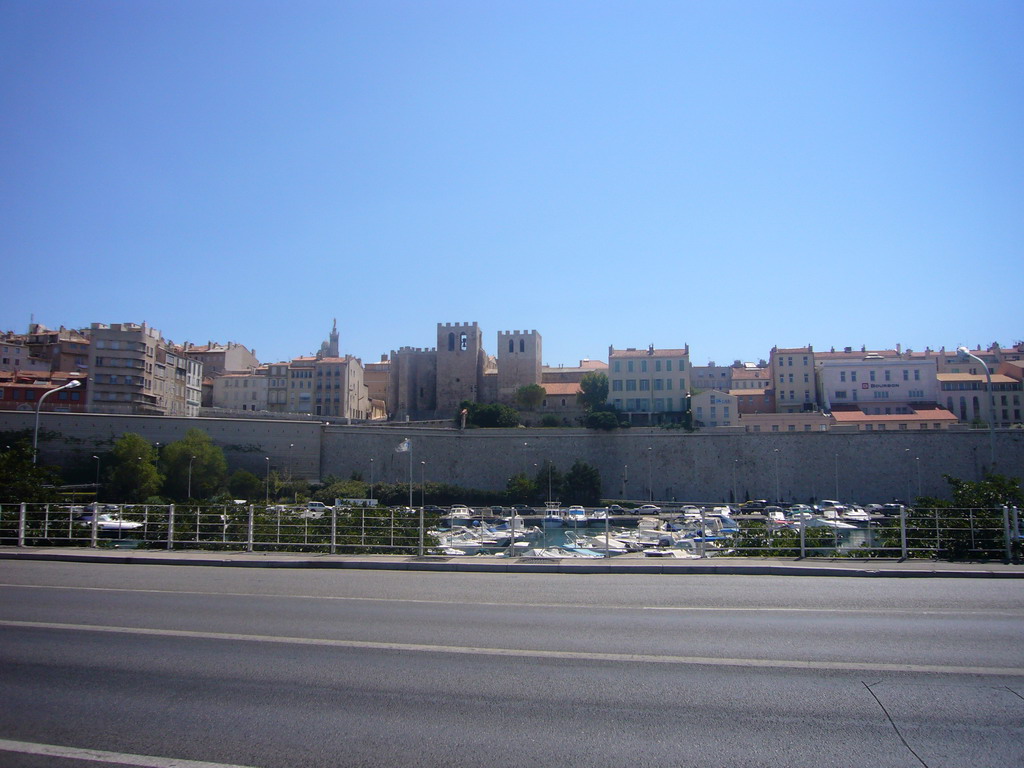 Bassin at the Old Port, the Abbey of St. Victor and the Basilica of Notre-Dame de la Garde