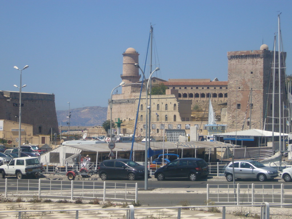 Boats in the Old Port and the Fort Saint-Jean