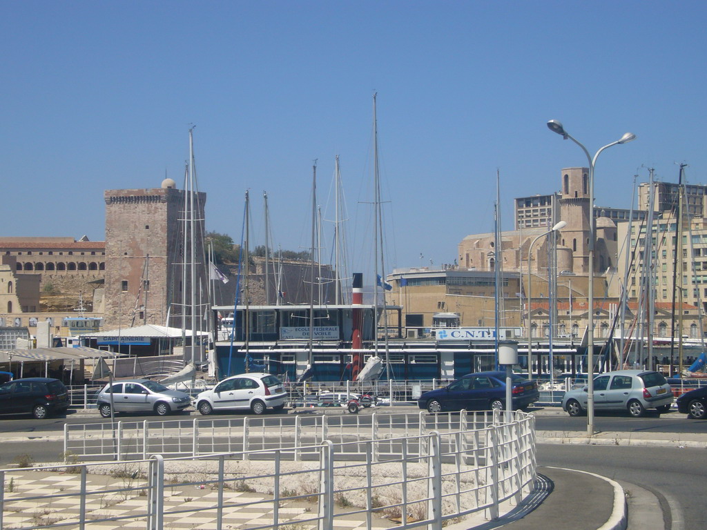 Boats in the Old Port and the Fort Saint-Jean