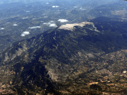 The Mont Ventoux mountain and surroundings, viewed from the airplane from Amsterdam