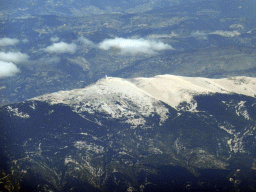 The Mont Ventoux mountain, viewed from the airplane from Amsterdam