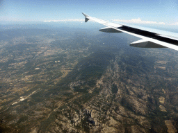 The Luberon plateau, viewed from the airplane from Amsterdam