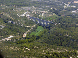 The aqueduct of Roquefavour, viewed from the airplane from Amsterdam