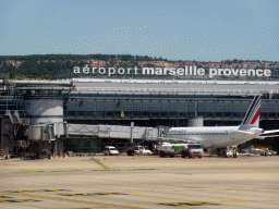 Front of Marseille Provence Airport, viewed from the airplane from Amsterdam