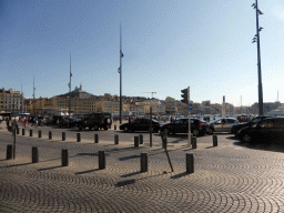 The Quai des Belges street, the Old Port and the Notre-Dame de la Garde basilica