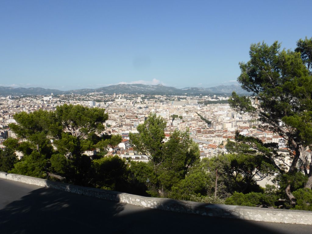 The city center, viewed from the square in front of the Notre-Dame de la Garde basilica