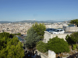 The square in front of the Notre-Dame de la Garde basilica, with a view on the city center