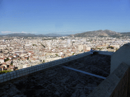 The city center, viewed from the northeast side of the square around the Notre-Dame de la Garde basilica