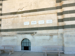 Wall damaged during World War II at the northeast side of the Notre-Dame de la Garde basilica