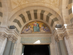 Relief above the entrance door to the Notre-Dame de la Garde basilica