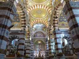 Nave, apse and altar of the Notre-Dame de la Garde basilica
