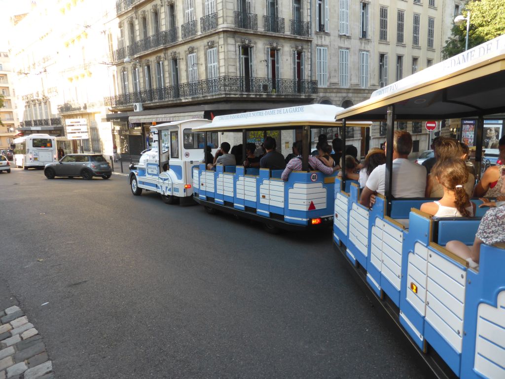 Tourist train from the Notre-Dame de la Garde basilica to the city center
