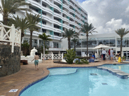 Max at the east swimming pool at the Abora Buenaventura by Lopesan hotel