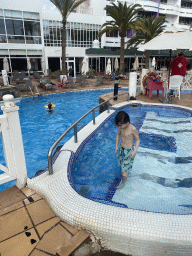 Max at a jacuzzi at the east swimming pool at the Abora Buenaventura by Lopesan hotel