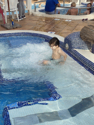 Max at a jacuzzi at the east swimming pool at the Abora Buenaventura by Lopesan hotel