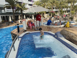 Max at a jacuzzi at the east swimming pool at the Abora Buenaventura by Lopesan hotel