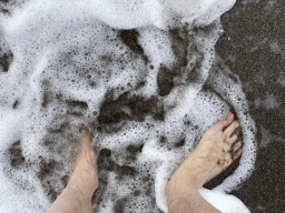 Tim`s feet at the Playa del Inglés beach