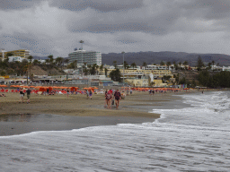 The Playa del Inglés beach and the east side of the town