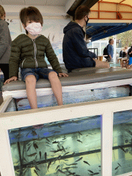 Tim and Max at the Doctor Fish at the Playa del Inglés Aparcamiento shopping mall