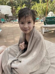 Max at the west swimming pool at the Abora Buenaventura by Lopesan hotel