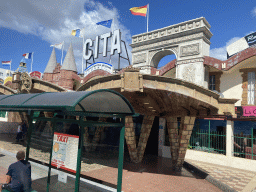 South side of the Cita shopping mall at the Avenida de Francia street, viewed from the bus to the Palmitos Park