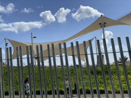 Tent at the Parque del Sur park, viewed from the bus to the Palmitos Park on the GC-503 road