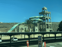 The Aqualand Maspalomas water park, viewed from the bus from the Palmitos Park on the GC-503 road