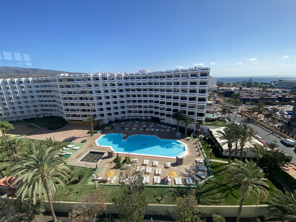 The Agaete Parque hotel, viewed from the seventh floor of the Abora Buenaventura by Lopesan hotel