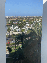 The Parque del Paraíso 2 hotel and the southwest side of the town, viewed from the seventh floor of the Abora Buenaventura by Lopesan hotel