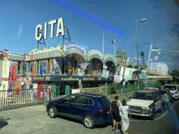 Southwest side of the Cita shopping mall at the Avenida de Francia street, viewed from the bus