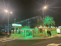 Front of the Mini Golf Atlántico and the Canaria Surycan hotel at the Avenida de Tenerife street, by night