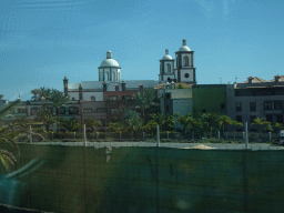The Lopesan Villa del Conde Resort, viewed from the tour bus from Puerto Rico at the Calle Mar Mediterráneo street
