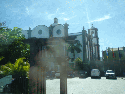 The Lopesan Villa del Conde Resort at the Calle Mar Mediterráneo street, viewed from the tour bus from Puerto Rico