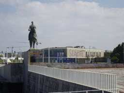 The Praça de Gonçalves Zarco square with the Equestrian Statue of Don João VI and the front of the Sea Life Porto