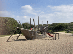Pirate boat playground at the outdoor area at the Sea Life Porto
