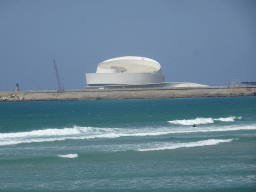 The Terminal de Cruzeiros do Porto de Leixões, viewed from the Praia Internacional beach