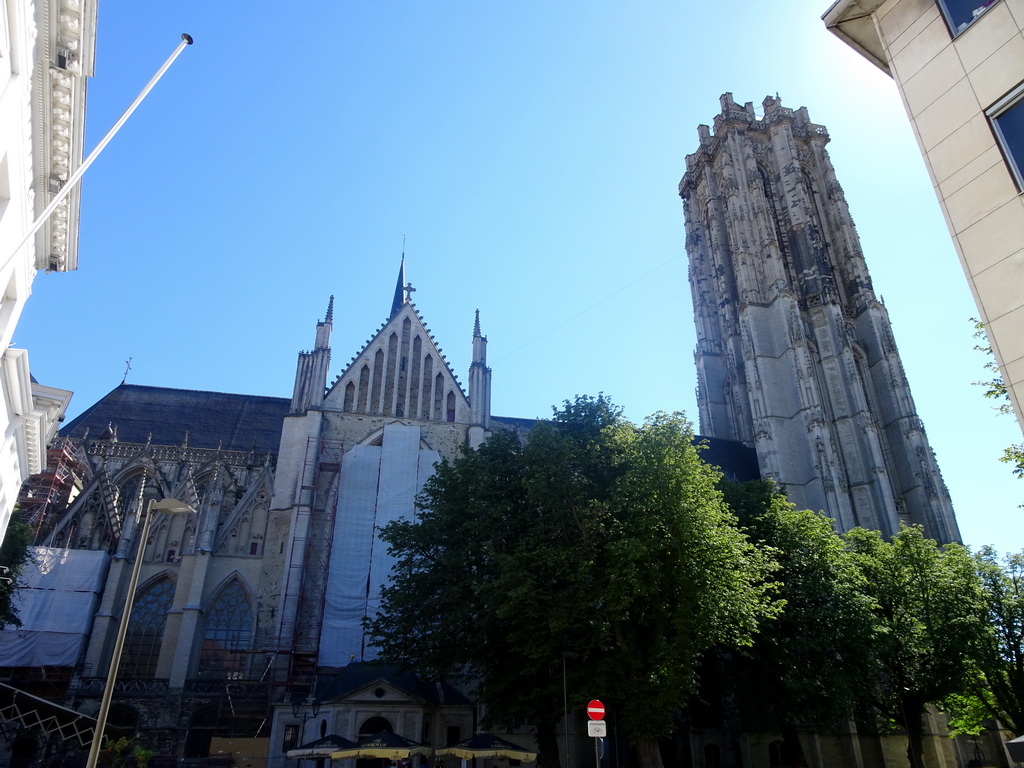 North side of St. Rumbold`s Cathedral, viewed from the Sint-Romboutskerkhof square