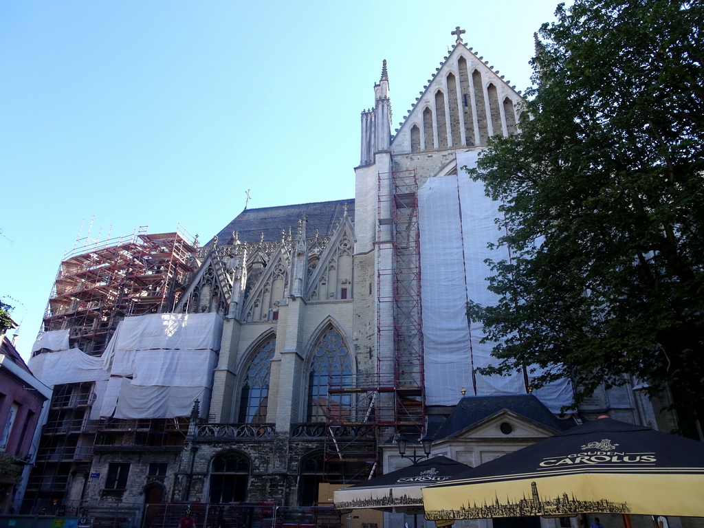 Northeast side of St. Rumbold`s Cathedral, viewed from the Sint-Romboutskerkhof square