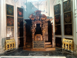 Confessional at the south side of the ambulatory of St. Rumbold`s Cathedral