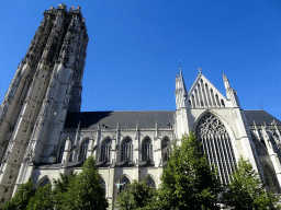 The south side of St. Rumbold`s Cathedral, viewed from the Steenweg street